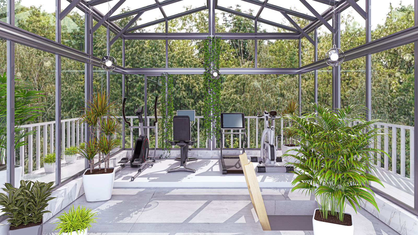 fitness in de veranda